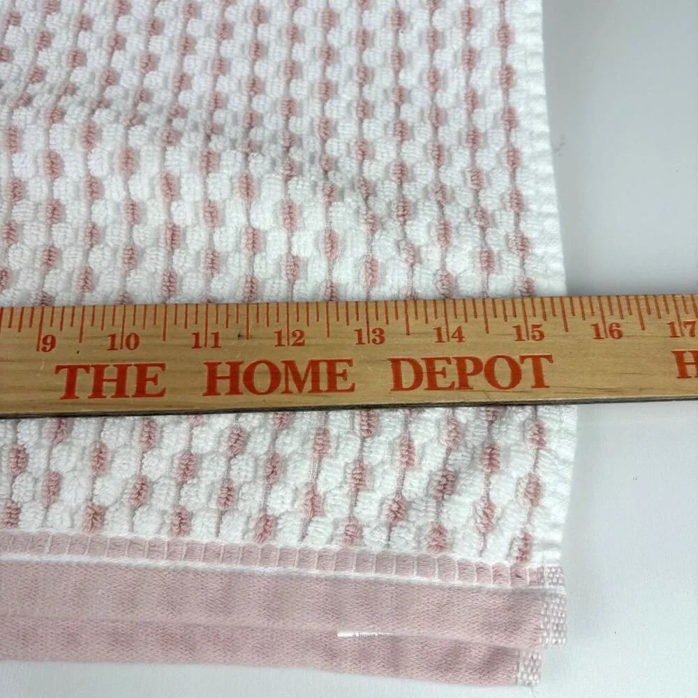 VTG Cotton Waffle Weave Pink White 4 Pc Towel‎ The Royal Company Bath Hand Spa